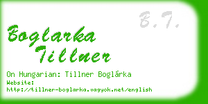 boglarka tillner business card
